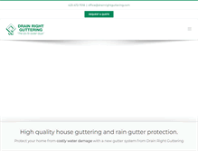 Tablet Screenshot of drainrightguttering.com